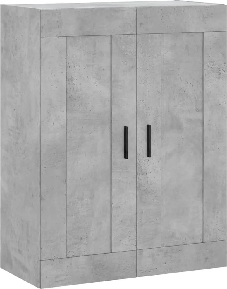 vidaXL betonszürke szerelt fa fali szekrény 69,5 x 34 x 90 cm