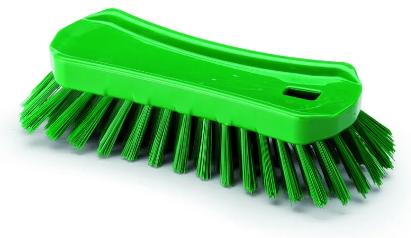 Igeax élelmiszeripari ergonómikus kézi súroló kefe zöld 0,75mm kemény sörtével