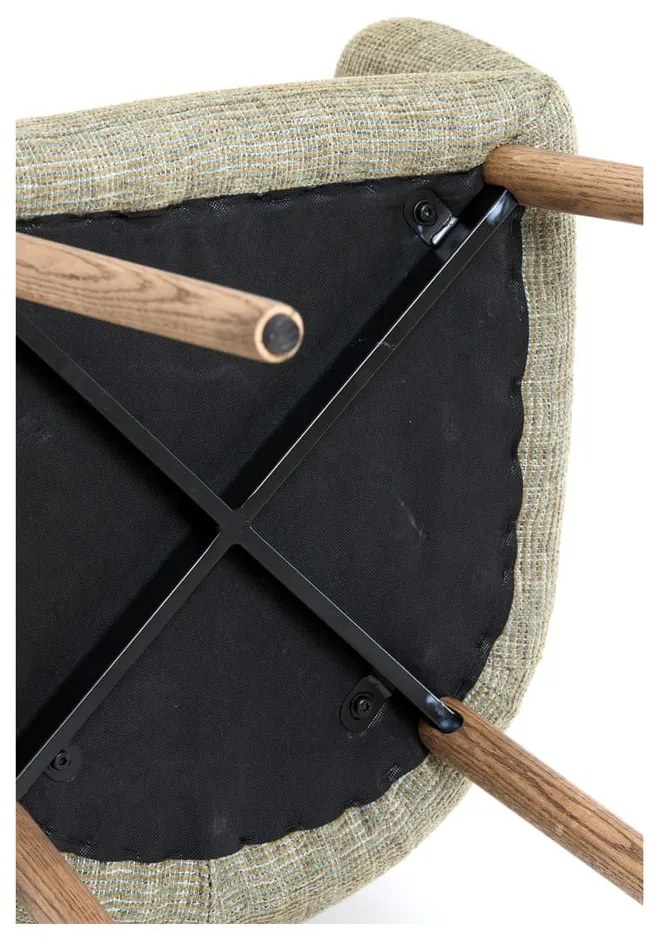 Világoszöld kárpitozott karfás étkezőfotel szett 2 db-os Blaine – Light & Living