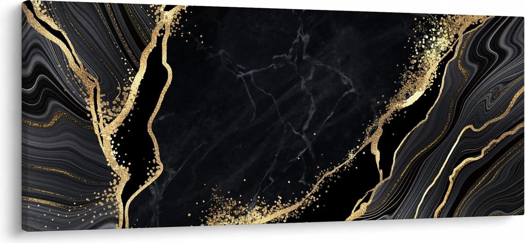 Az arany absztrakció képe (120x50 cm)