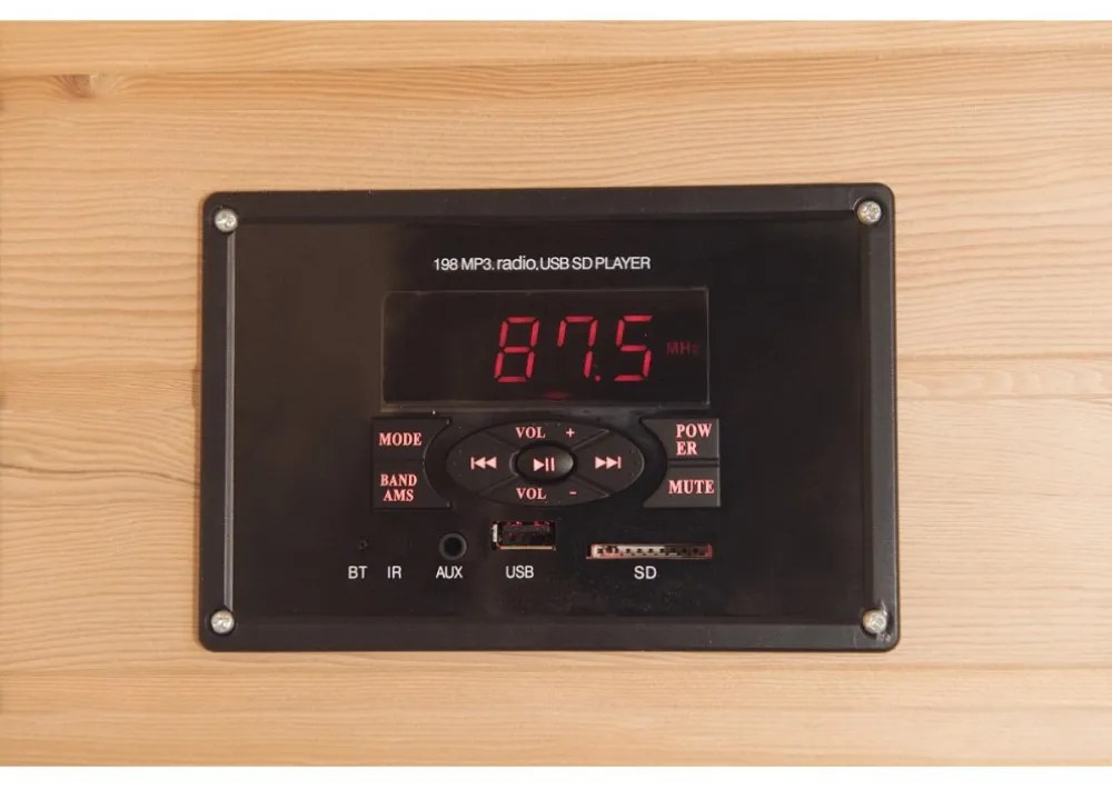 Sauna DeLuxe 3300 Carbon - BT, barna