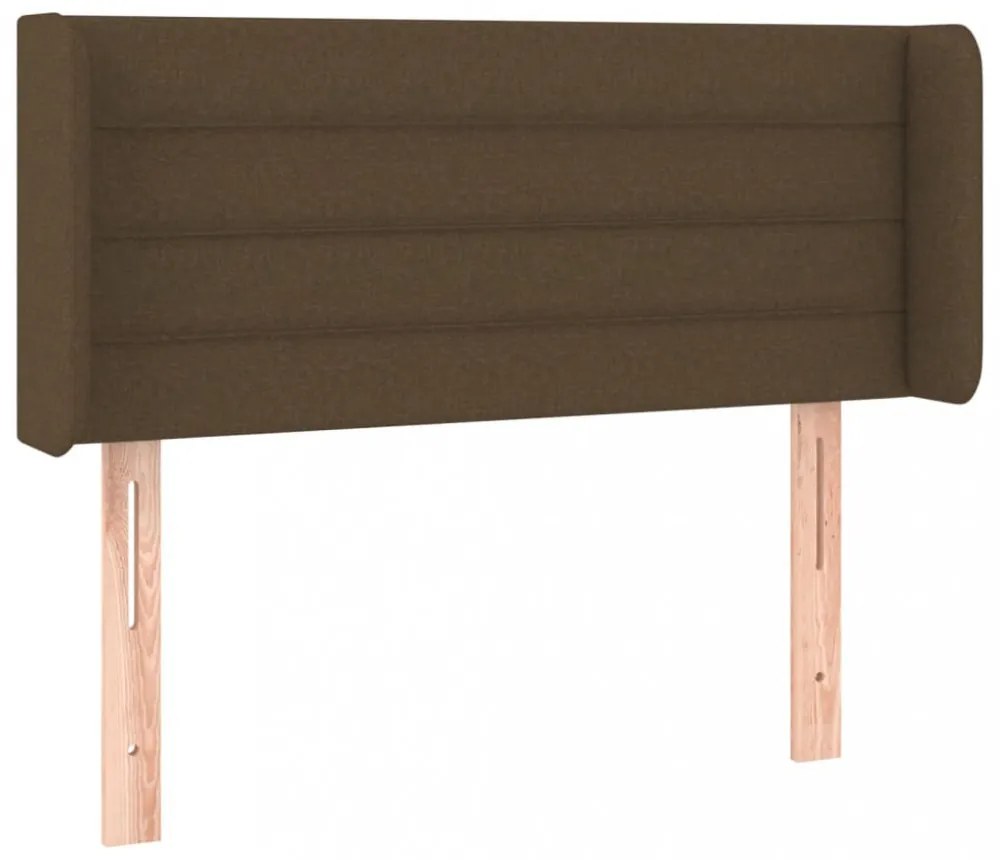 sötétbarna szövet LED-es fejtámla 83 x 16 x 78/88 cm