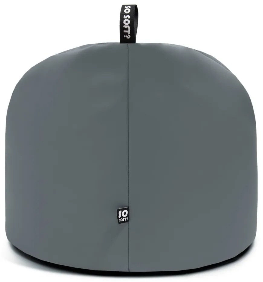 Piros bőrutánzat gyerek babzsákfotel Round M – So Soft?