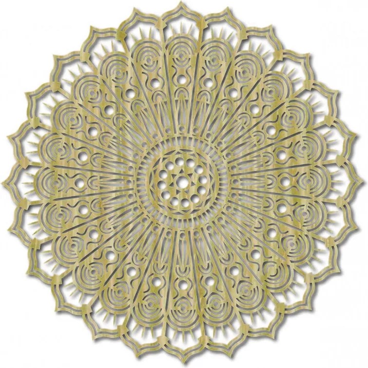 Fából készült falikép – Mandala, a béke virága | KLAROT