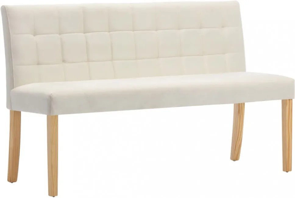 krémszínű bársony pad 140 cm