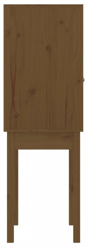 mézbarna tömör fenyőfa magasszekrény 60 x 40 x 120 cm