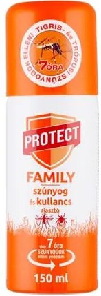 Szúnyog- és kullancsriasztó aeroszol, 150 ml, PROTECT Family (KHT1620)