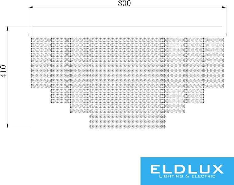 ELDLUX OMX6001-L600 ELDALIZ Kristály Mennyezeti Lámpa IP20