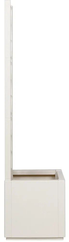 Kerti Ültető Edény Trellis-szel Fehér 36x36x140 cm PP