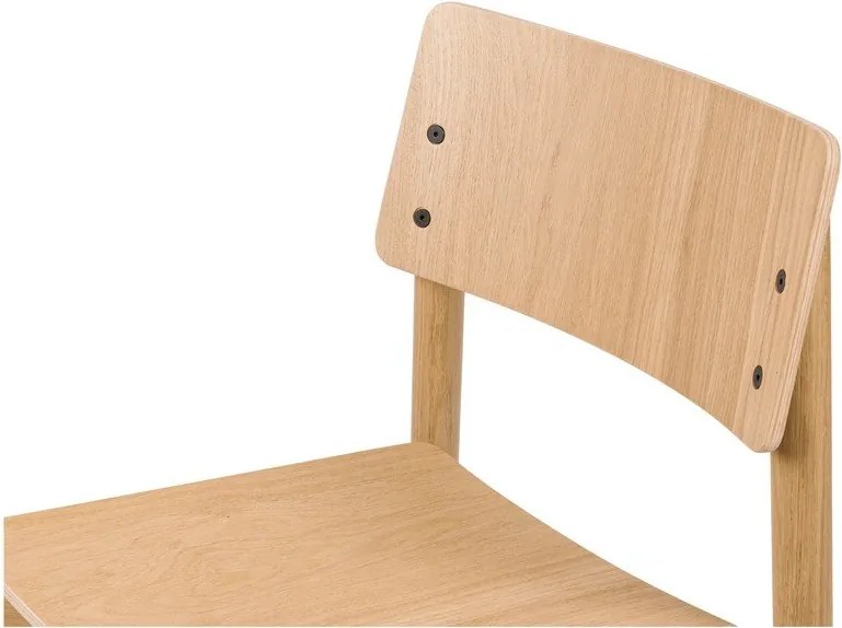 Natúr színű rakásolható étkezőszék tölgyfa dekorral Wem – noo.ma