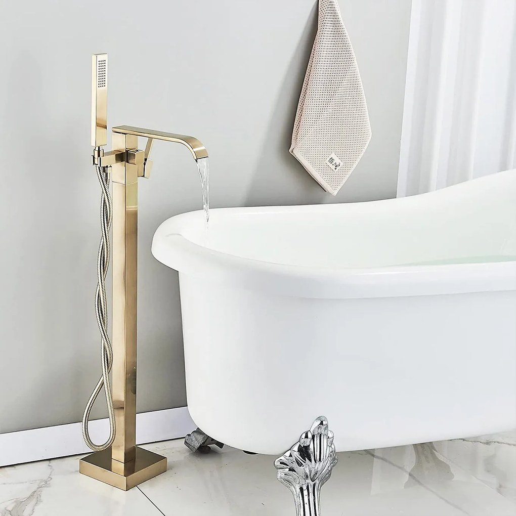 Fürdőkád csaptelep Rea Carat Gold Brush