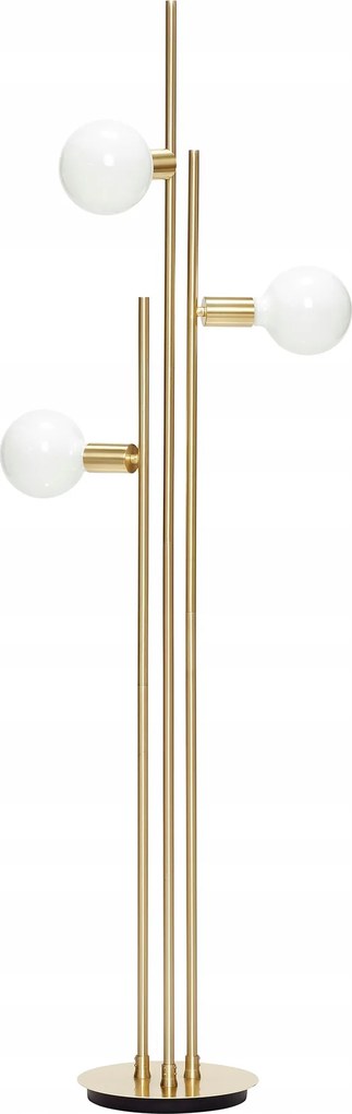 Balance állólámpa üveg lámpabúra fehér arany 150 cm Hübsch 890502