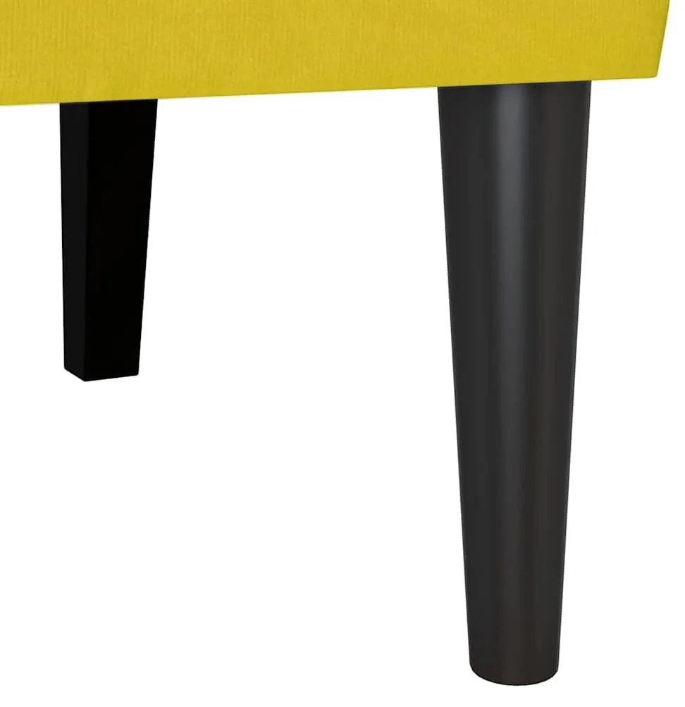 Chesterfield Pad Sárga 112 x 65,5 x 75 cm Bársony