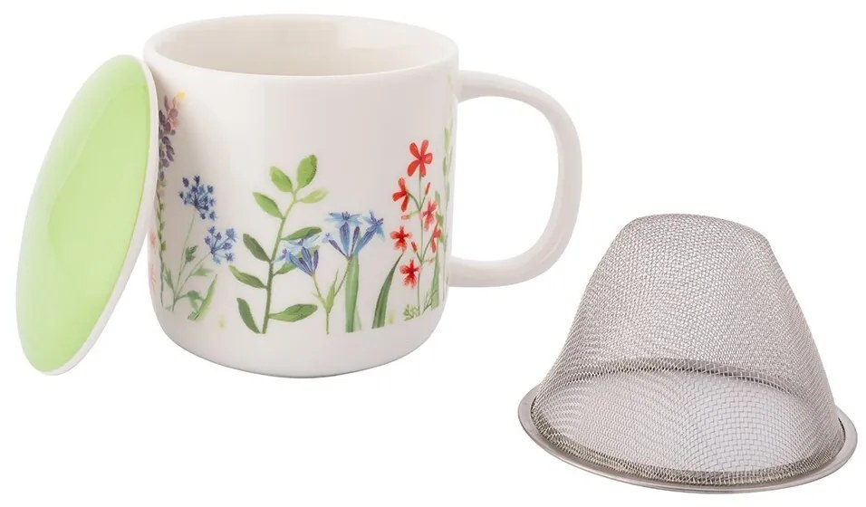 Altom Porcelános csésze teáskanállal és fedéllelNature Awakening 380 ml