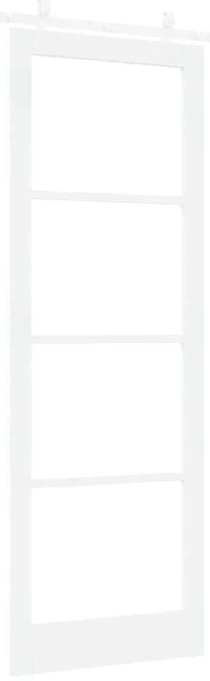 Csúszóajtó Fehér 83 x 232 cm Fa és fém