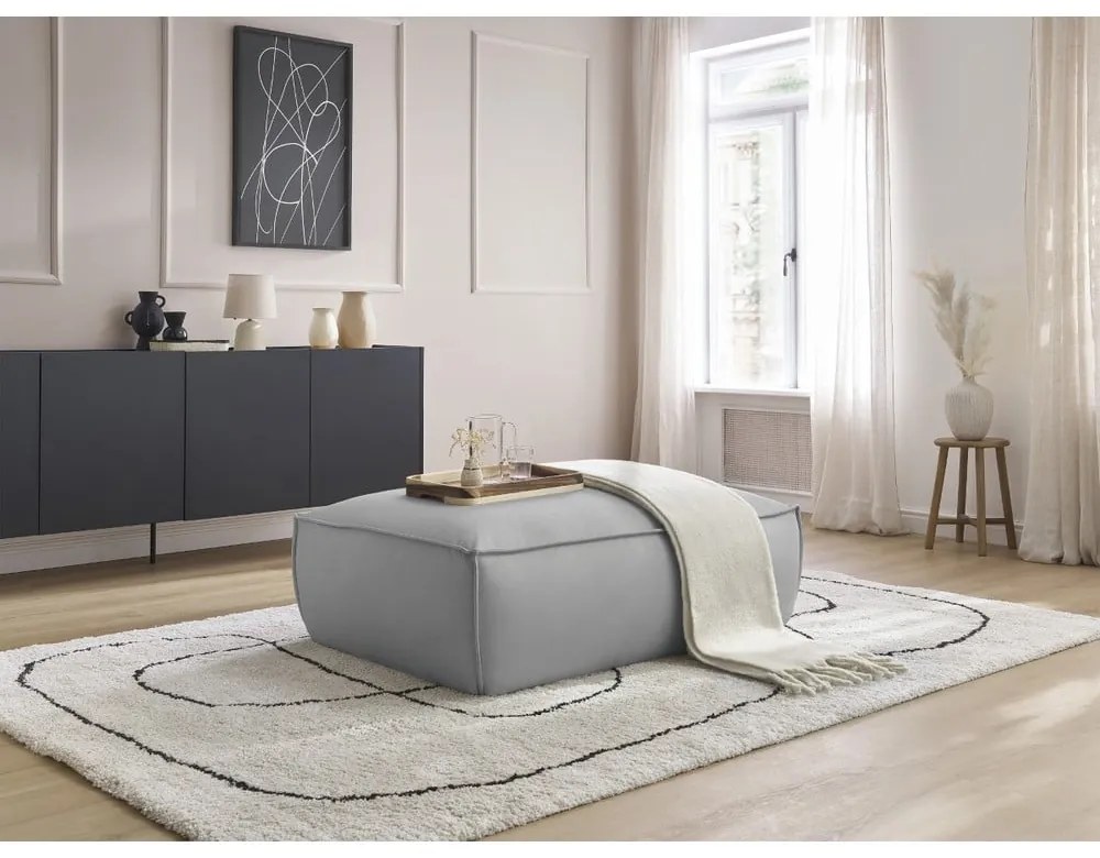 Világosszürke bőrutánzat lábtartó Boheme – Bobochic Paris