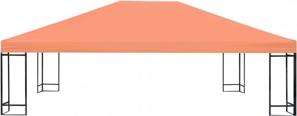 narancssárga pavilon tetőponyva 310 g/m², 4 x 3 m
