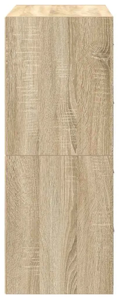 2 db sonoma tölgy szerelt fa szekrény 2 fiókkal 60 x 31 x 40 cm