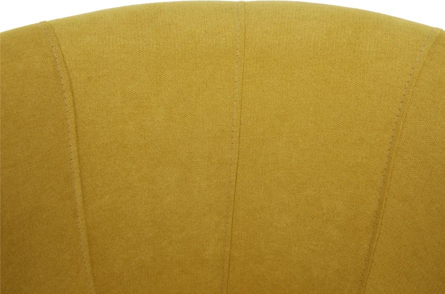 Klub fotel puffal, mustár, ROSE