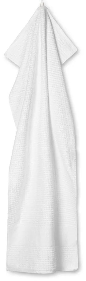 Fehér frottír bio pamut fürdőlepedő 70x140 cm Check – JUNA