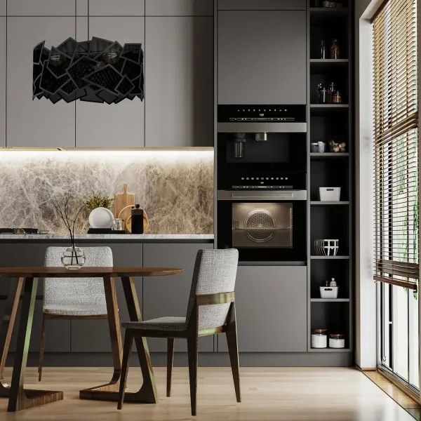 Csillár zsinóron CAMO 3xE27/15W/230V fekete