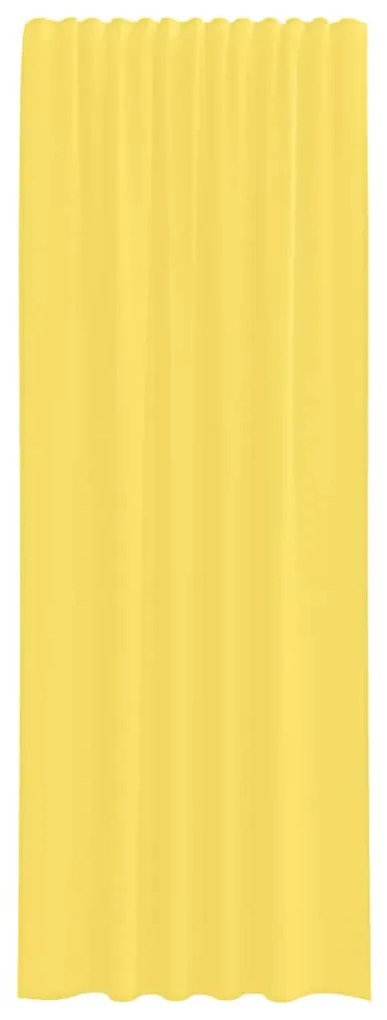 2 db sárga fátyolfüggönyök hurokkal 140x260 cm