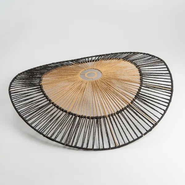 Brilagi - LED felületre szerelhető csillár CERIA BOHO 1xE27/40W/230V átm. 50 cm fekete/barna