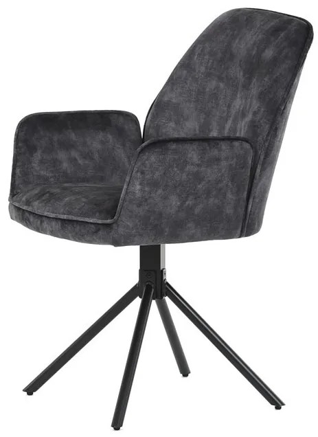 Fekete Bársony Étkezőszék. HC-511 BK4