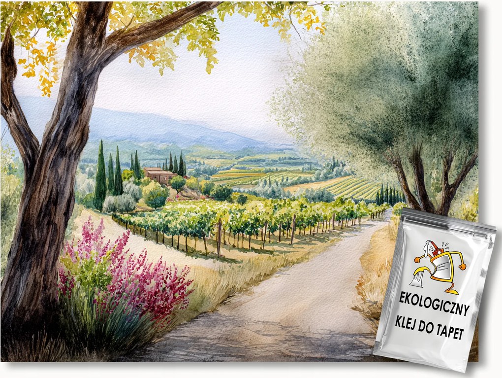 Fotótapéta Flizelina Tájkép Olaszország Toszkána Szőlő Villa 368x254 ragasztó