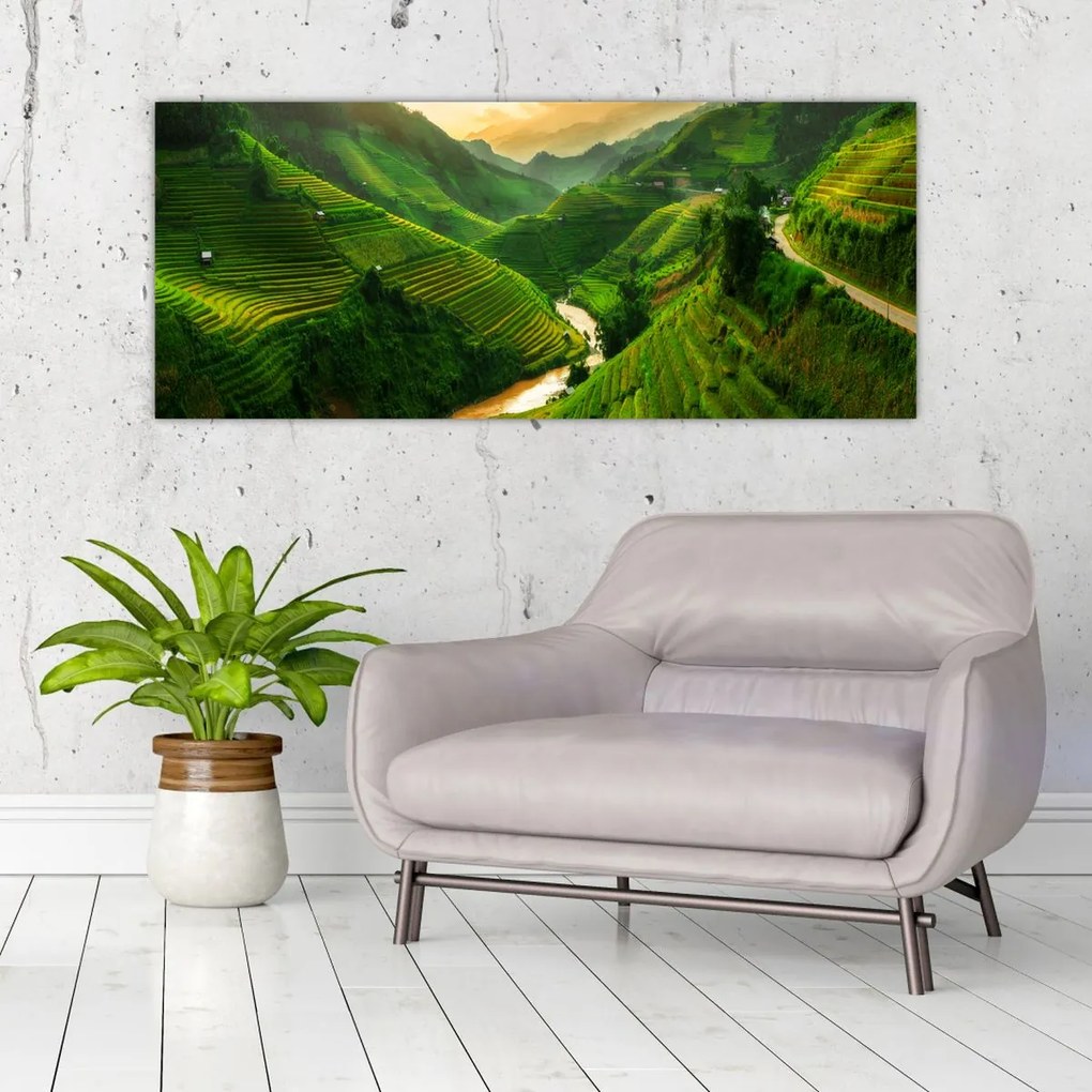 Kép - Mu Cang Chai rizsteraszok (120x50 cm)