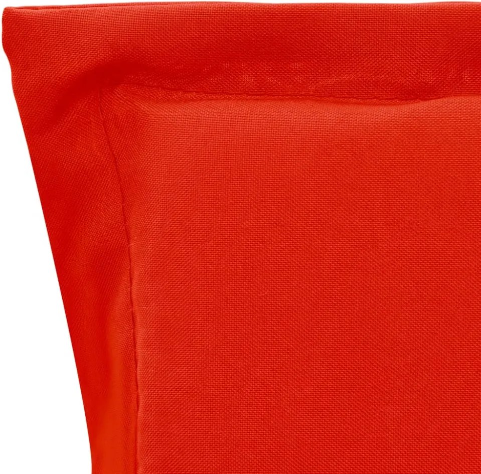 4 db piros oxford szövet háttámlás székpárna 100x50x3 cm