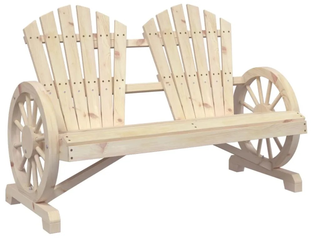 2 személyes tömör fenyőfa kerti Adirondack szék