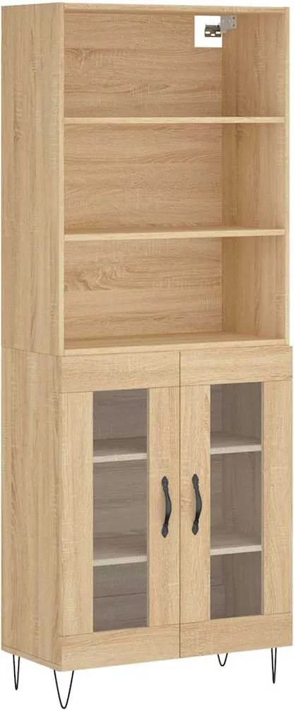 vidaXL sonoma tölgy szerelt fa magasszekrény 69,5 x 34 x 180 cm