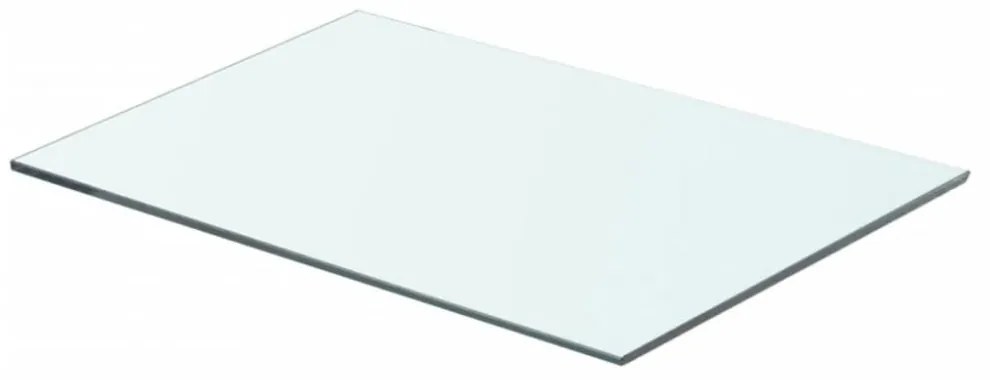 2 db átlátszó üveg paneles polc 50 x 30 cm