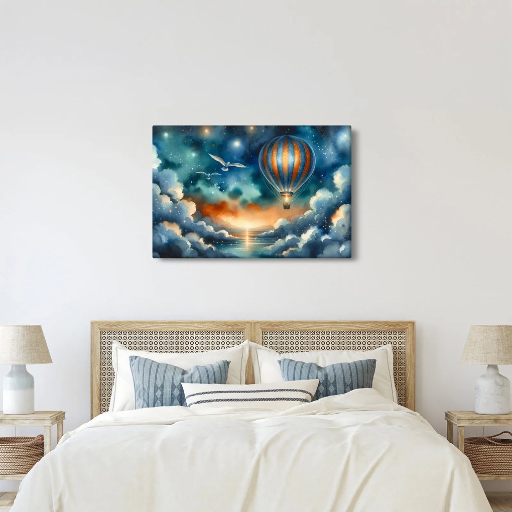 Kép - Repülés az éjjeli ég alatt (90x60 cm)