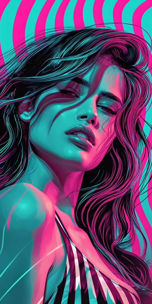 Poszter 50x100cm Neon tekintet