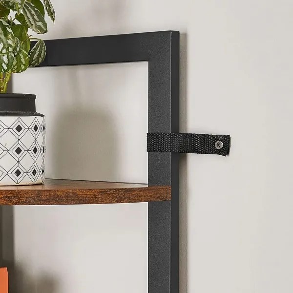 NAVARO könyvszekrény barna/fekete