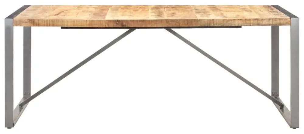 Tömör nyers mangófa étkezőasztal 200 x 100 x 75 cm