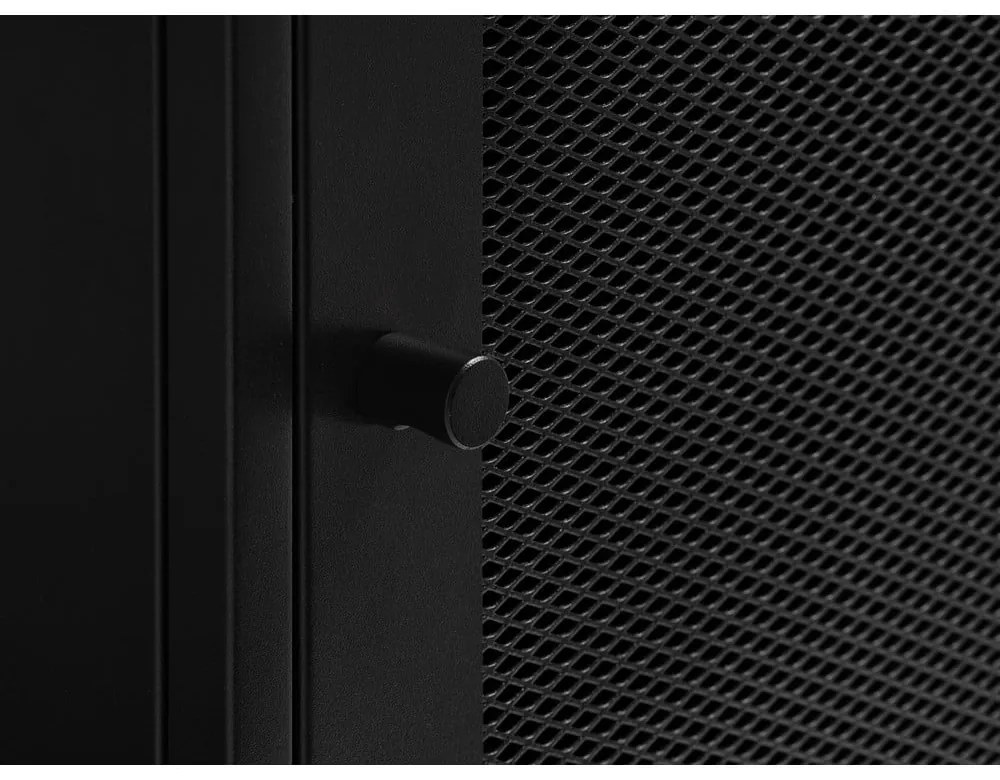 Fekete fém könyvespolc 80x138 cm Malibu – Unique Furniture