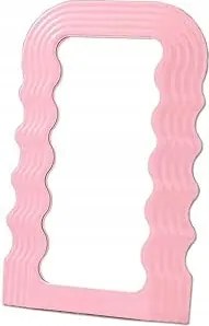 Függő tükör retro barokk 25x40 cm – rózsaszín, könnyű