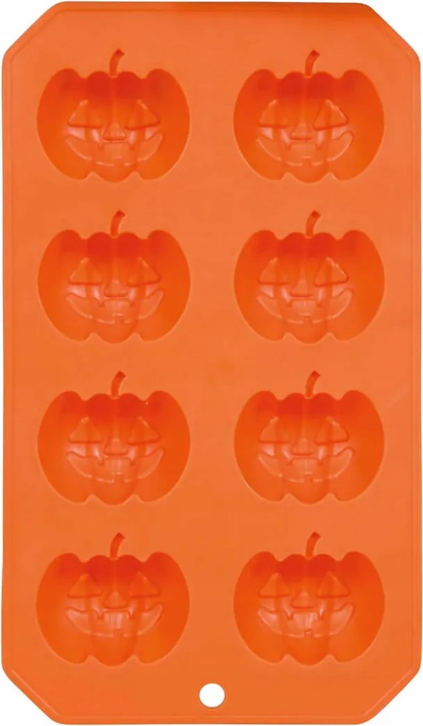 Sütőtök alakú jégkockatartó, 8 db kocka, Halloween, 22x12 cm Guirca