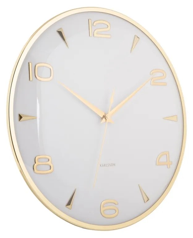 Karlsson 6017WH design falióra, fehér, átmérő: 40cm