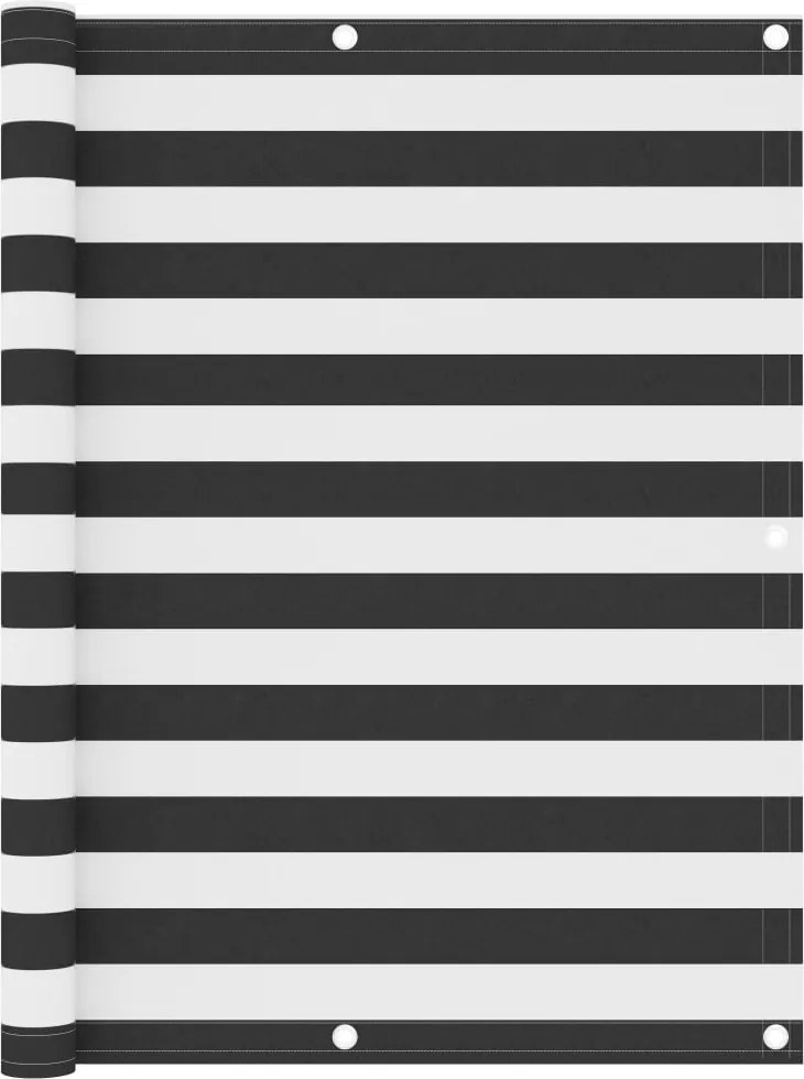 vidaXL antracitszürke-fehér oxford-szövet erkélyparaván 120 x 400 cm