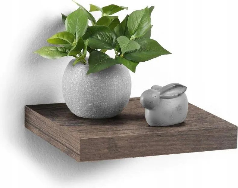 Akasztós Polc falra klasszikus Barna Mdf 25 cm