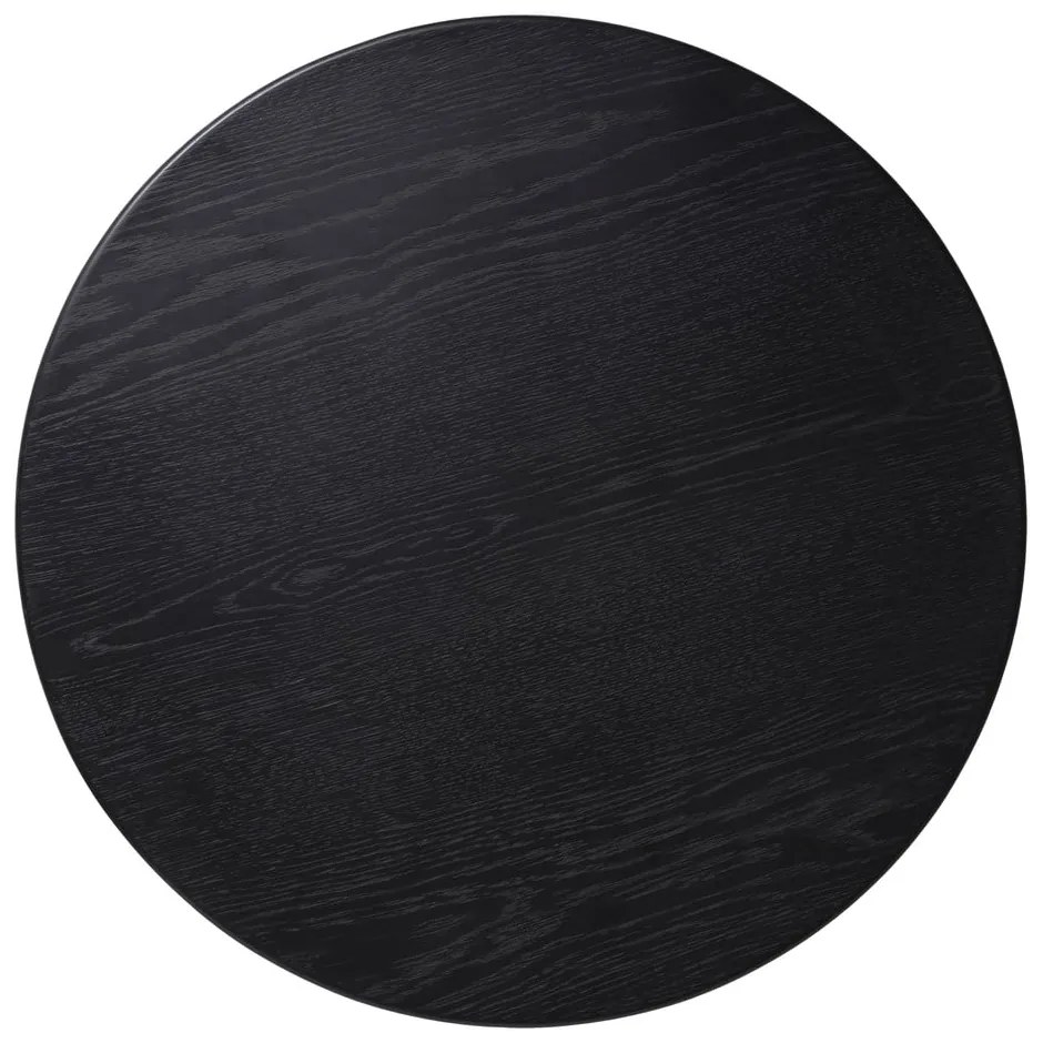 Fekete kerek dohányzóasztal ø 85 cm Siena – Unique Furniture