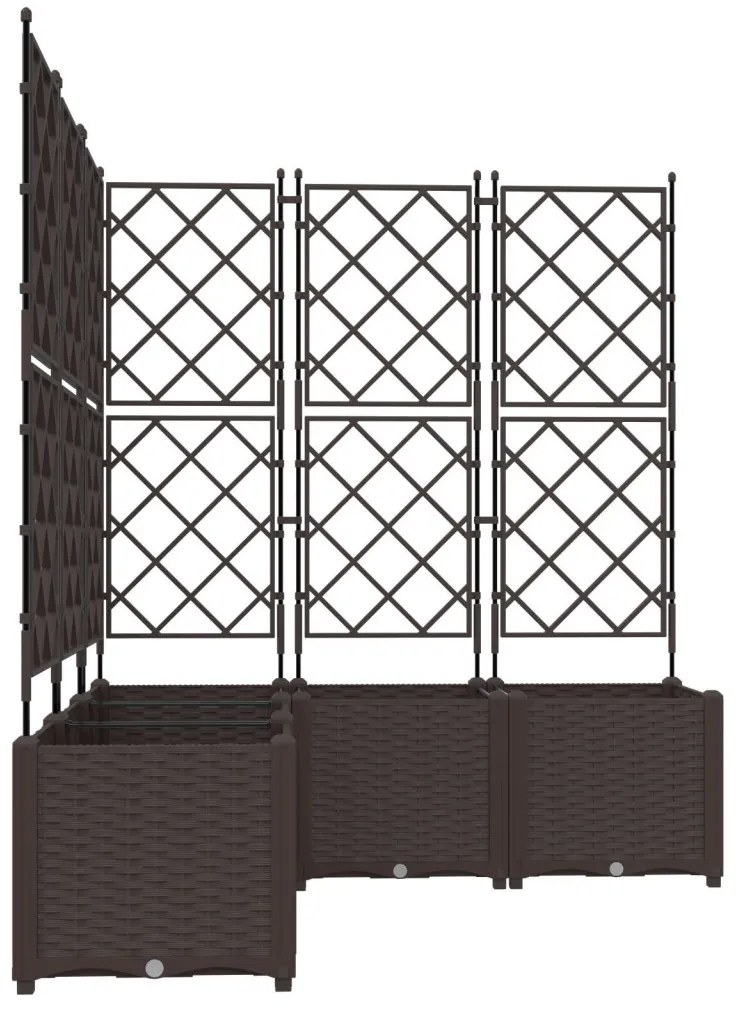 Kert Cserép Rácsos 5 db Barna 120x120x143 cm