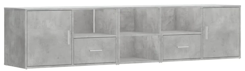 betonszürke szerelt fa sarokszekrény 200 x 40 x 45 cm