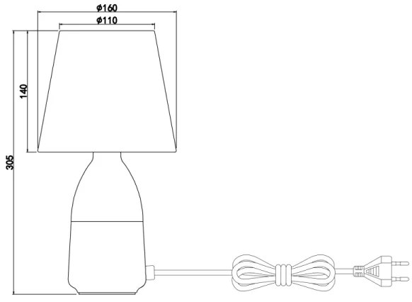 GLOBO 24135C - Asztali lámpa EUGEN 1xE14/40W/230V