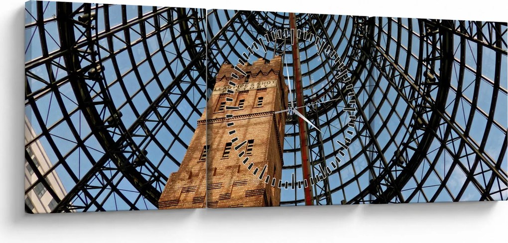Kép egy toronyról Melbourne-ben (órával) (90x30 cm)