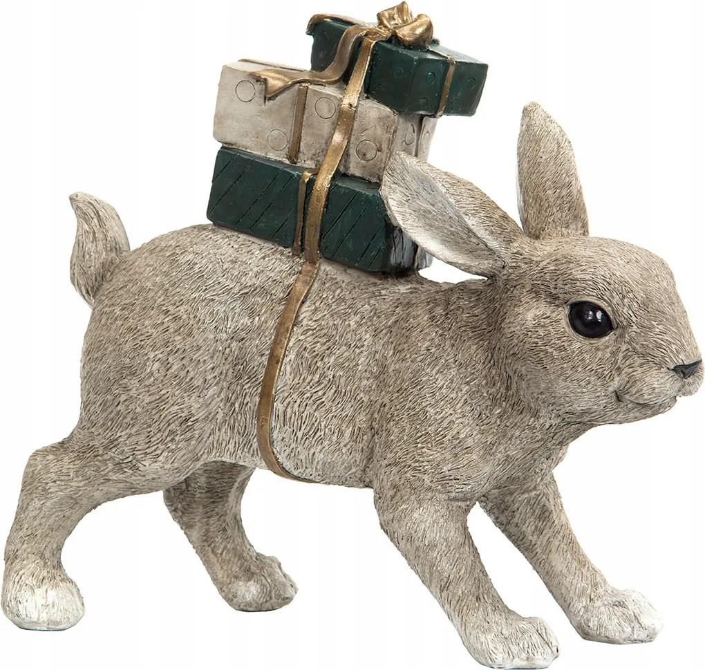 Húsvéti Nyuszi Figura Ajándékokkal 21cm magas